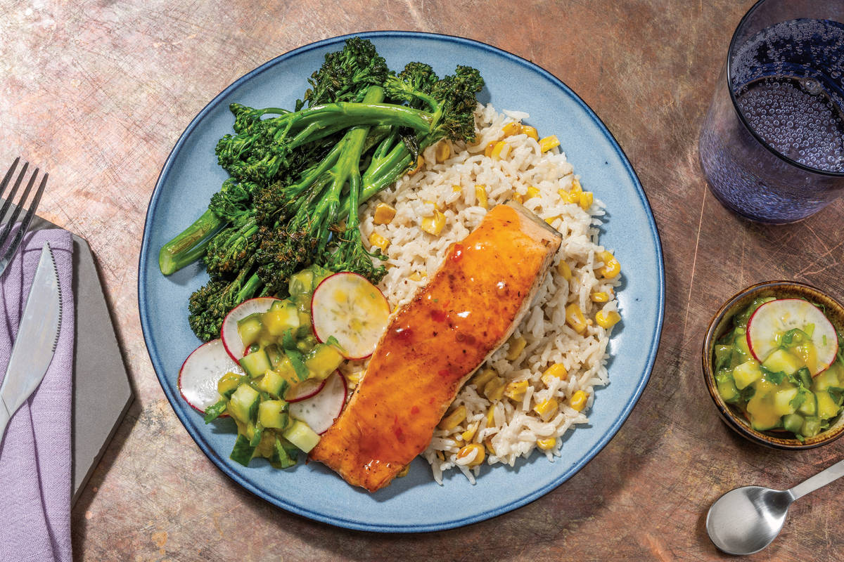 Caribbean-Spiced Salmon & Mango Salsa