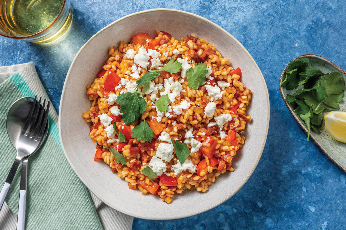 Portuguese-Style Double Chorizo & Capsicum Rice