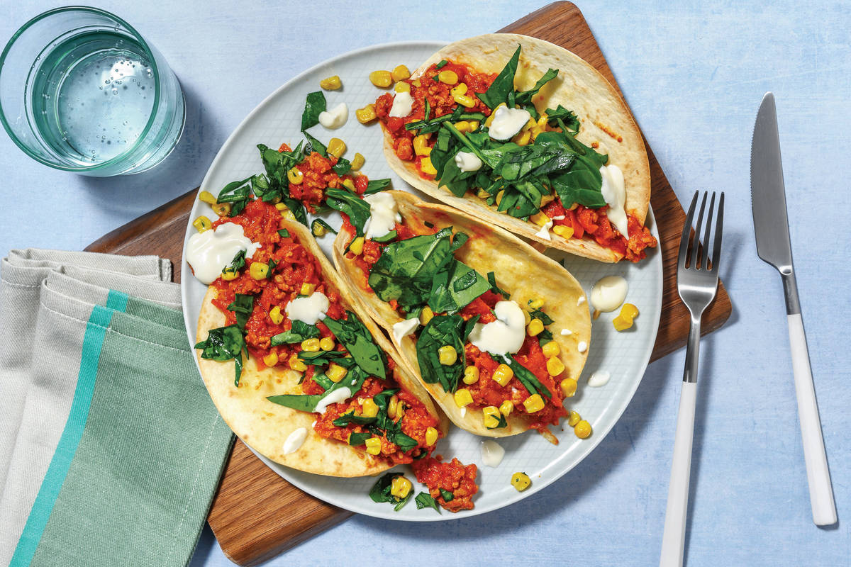 Cheesy Mexican Pork Tacos