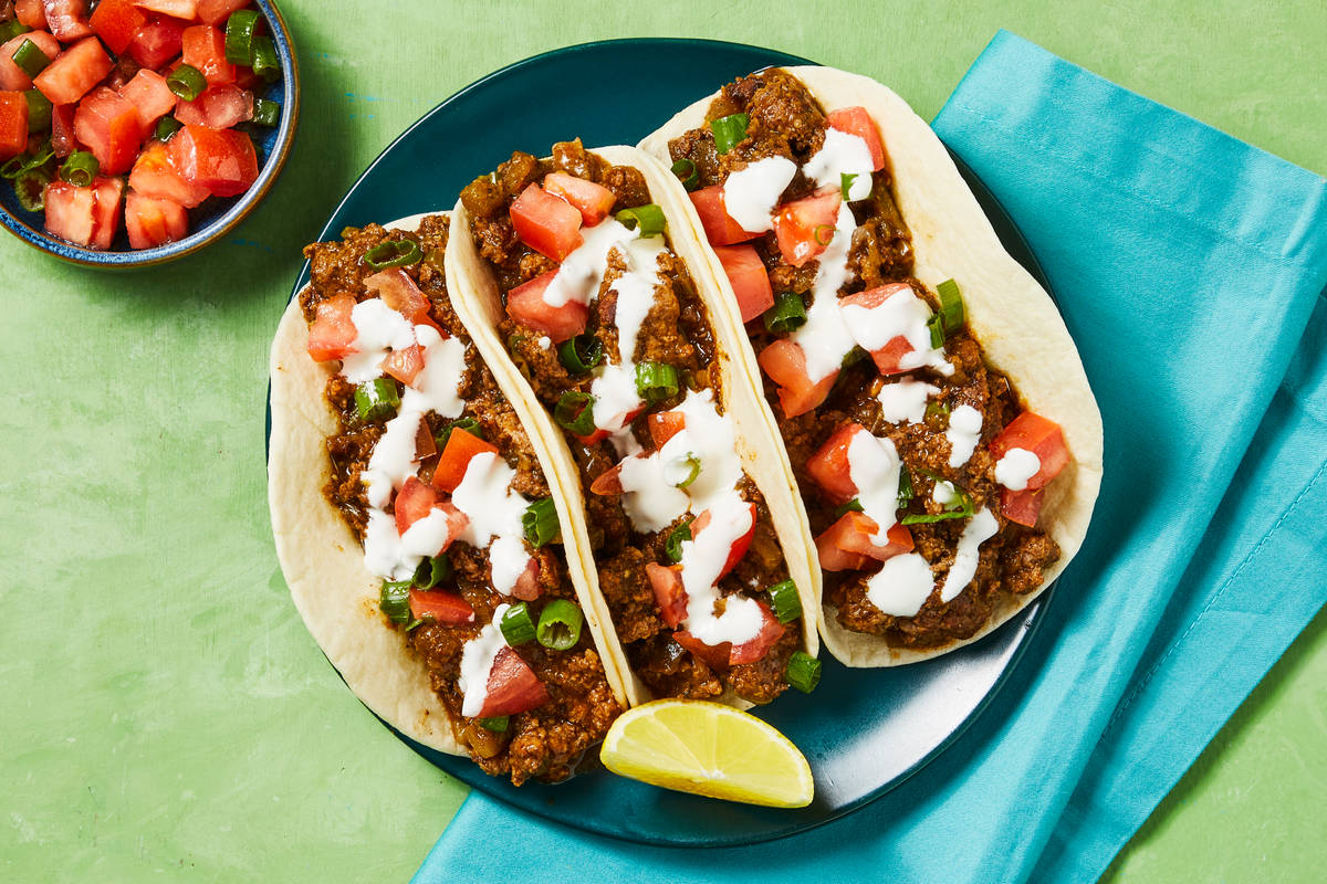 Spicy Salsa Verde Turkey Tacos