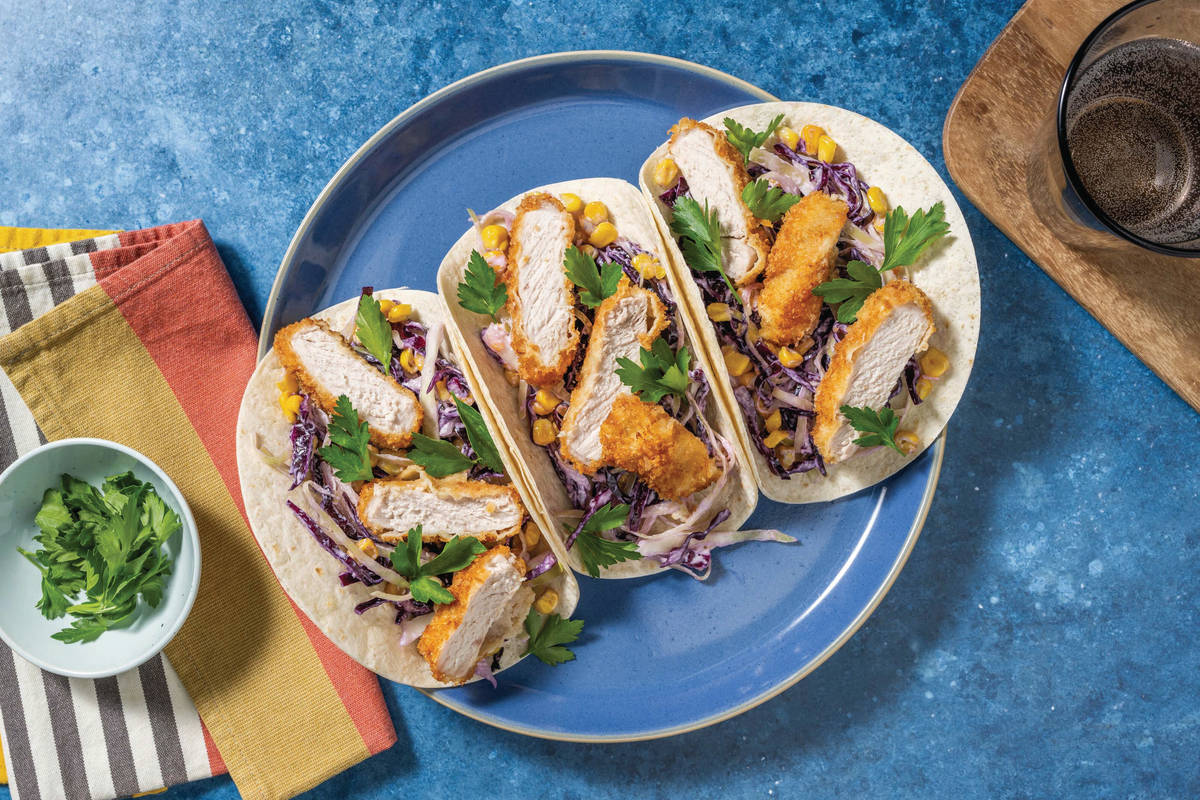 Louisiana Crumbed Chicken Tacos
