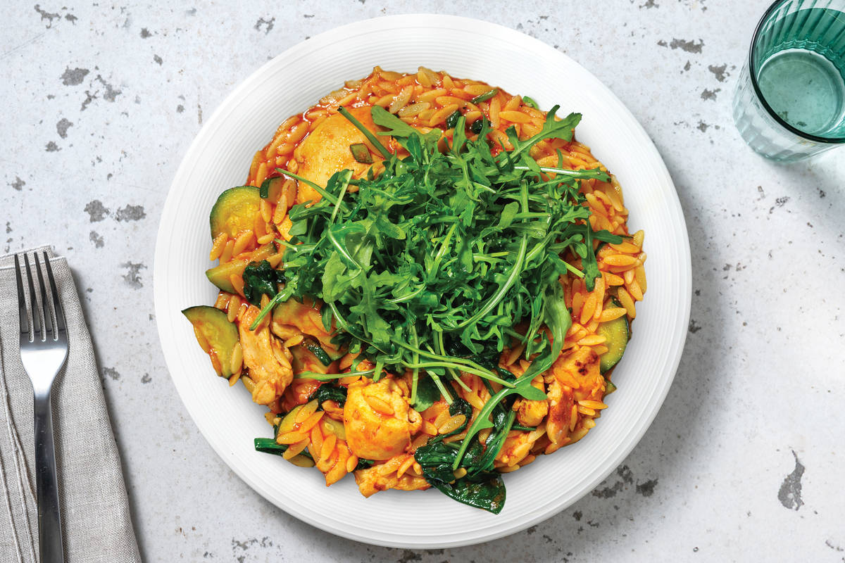 Garlicky Chicken & Courgette Risotto
