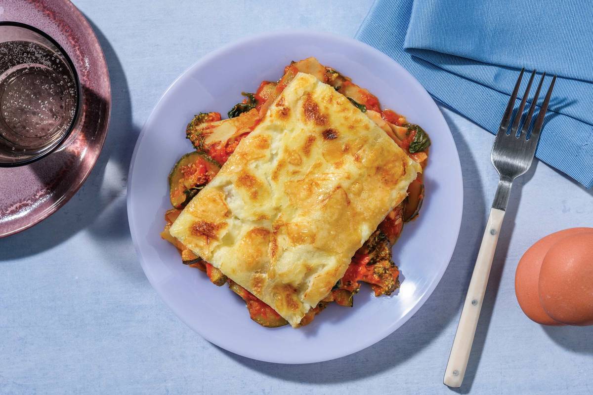 Rustic Pork, Green Veggie & Tomato Lasagne