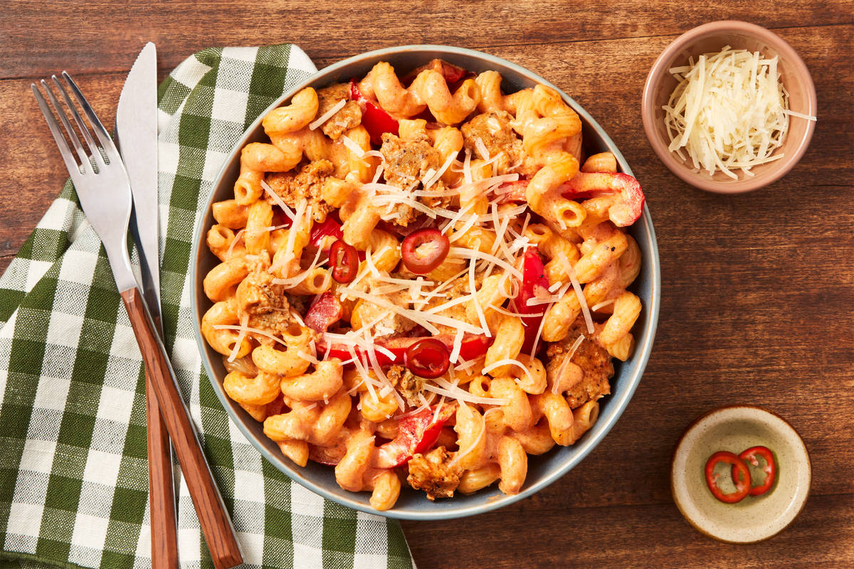 Chicken Sausage & Bell Pepper Pasta