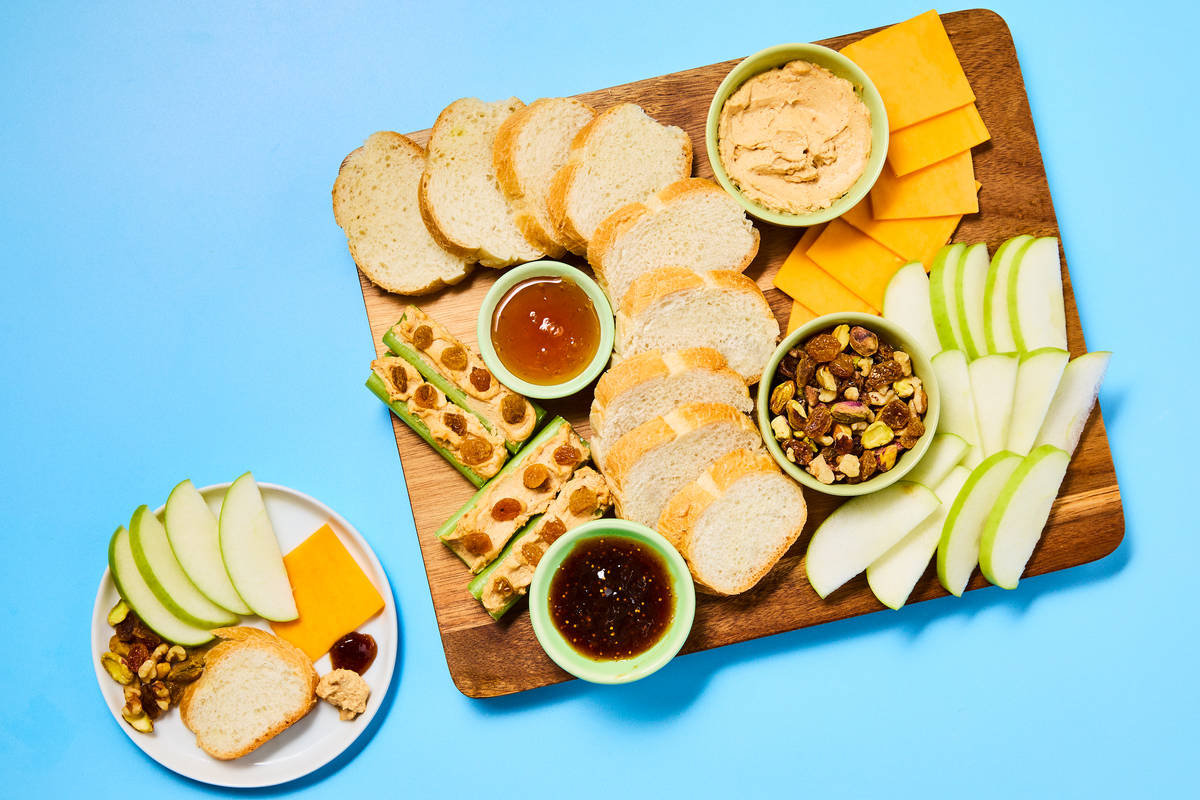 Whipped Peanut Butter & Fruit Snack Board