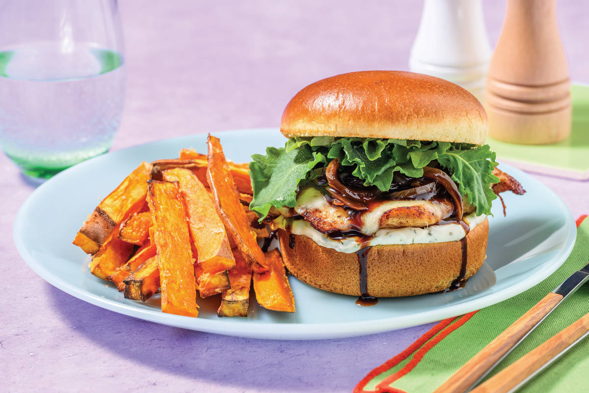 Italian Cheesy Chicken Burger