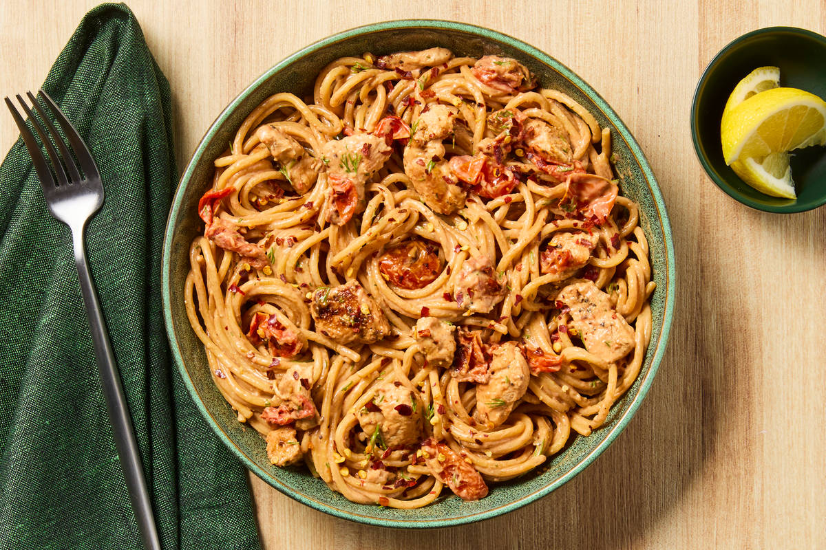 Creamy Lemon Dill Spaghetti & Shrimp