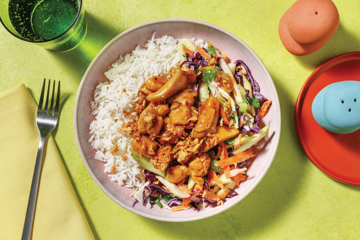 Southeast Asian Sweet Chilli Beef Bowl