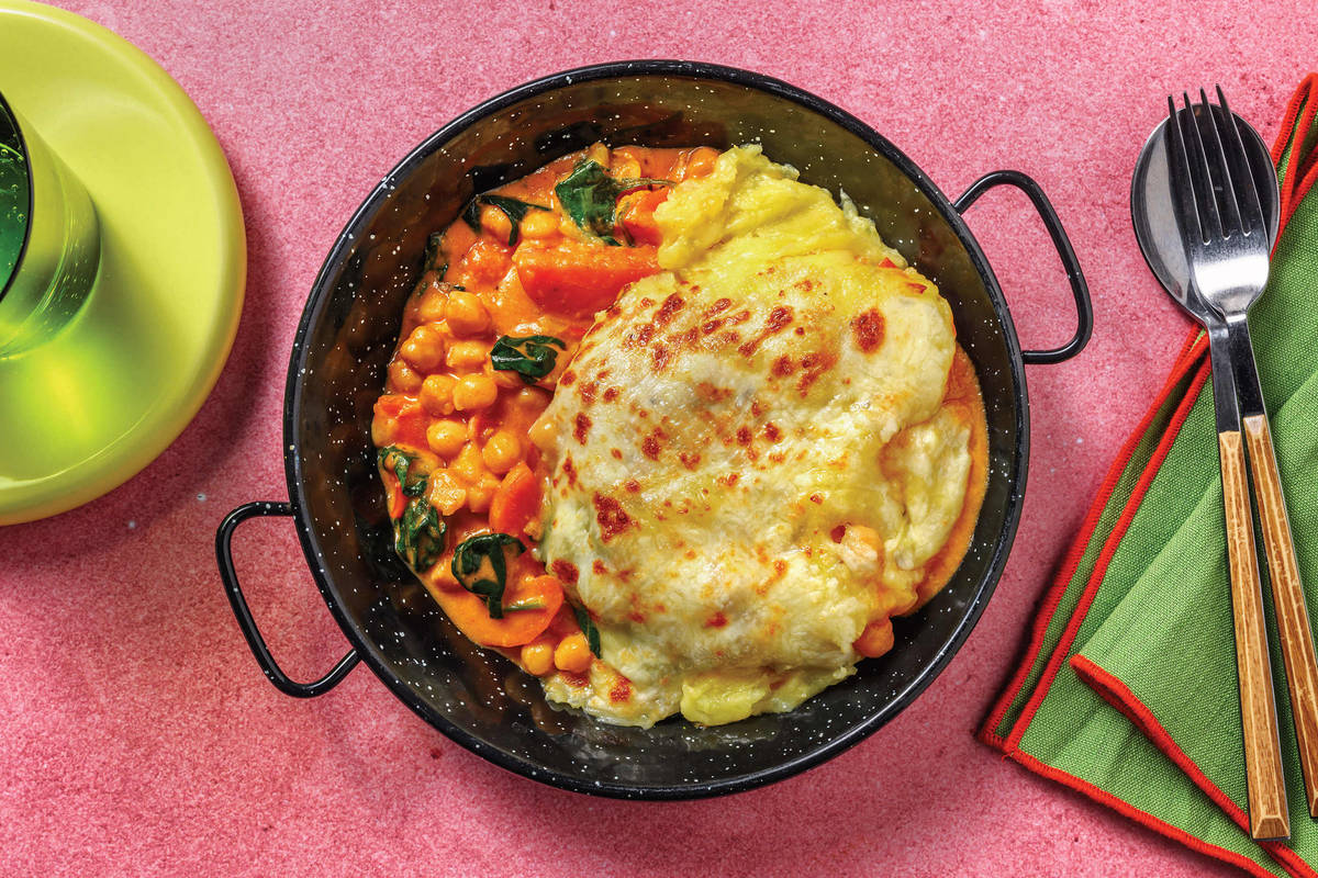 Creamy Indian Chickpea Curry Pie