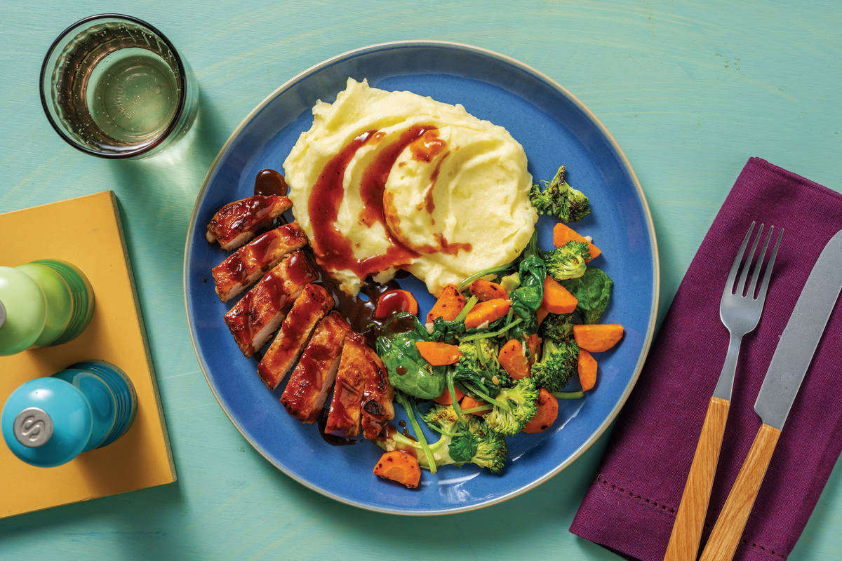 Double Sticky Honey BBQ Pork Steaks 