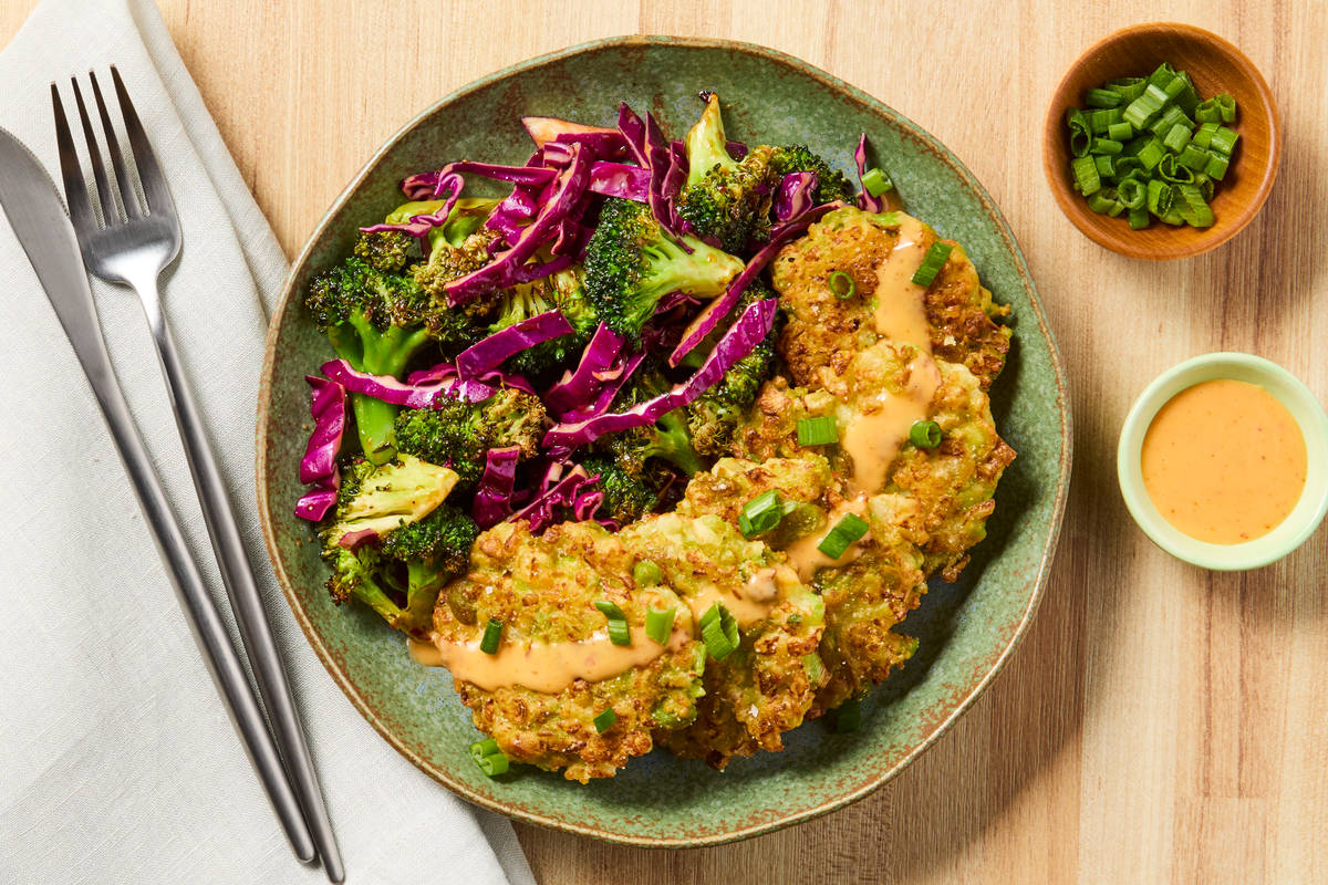 Edamame & Cauliflower Fritters