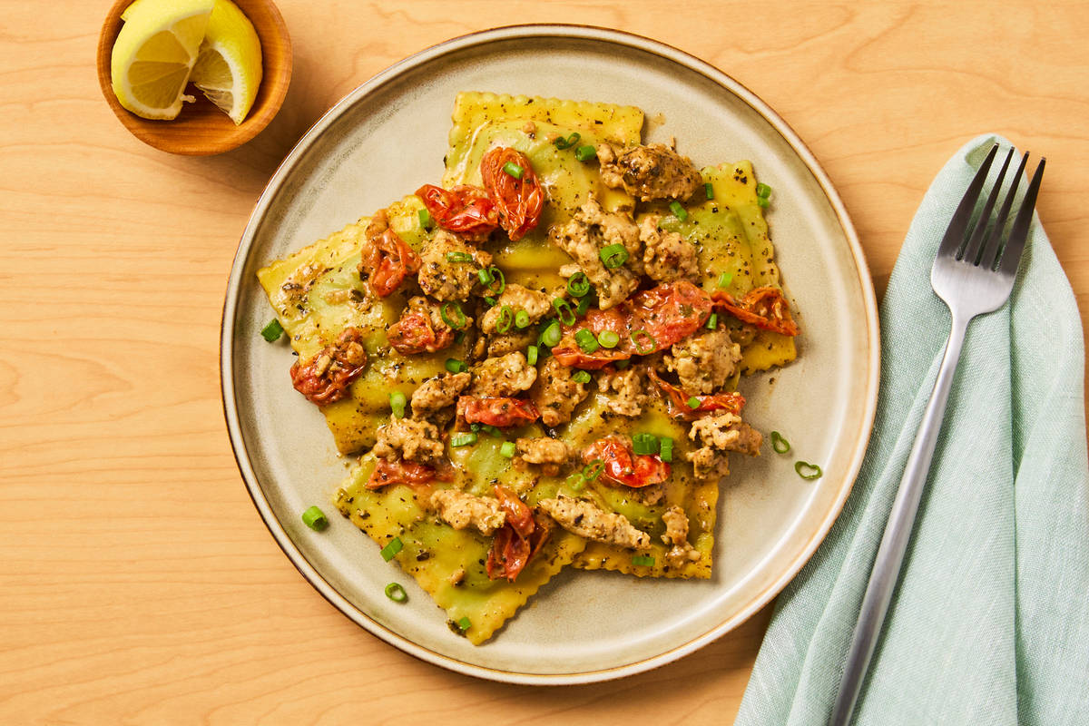 Chicken Sausage & Spinach-Ricotta Ravioli