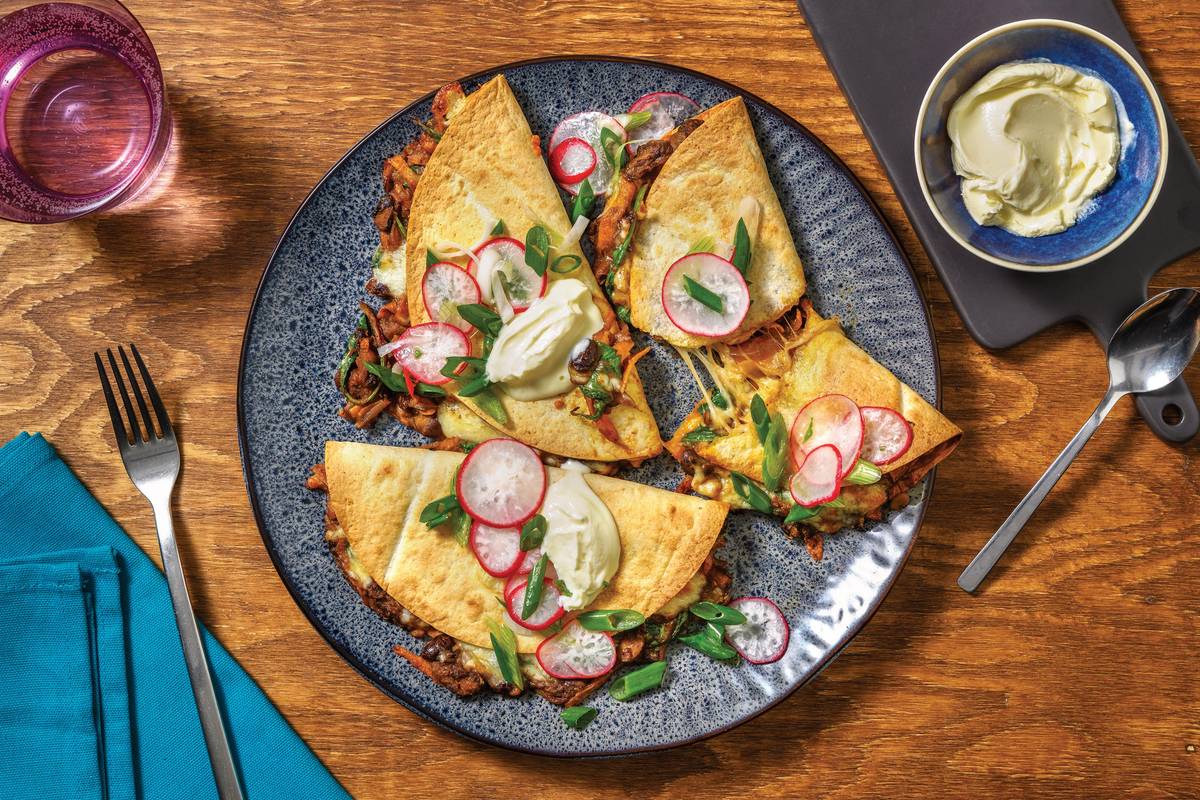 Tex-Mex Black Bean Quesadillas