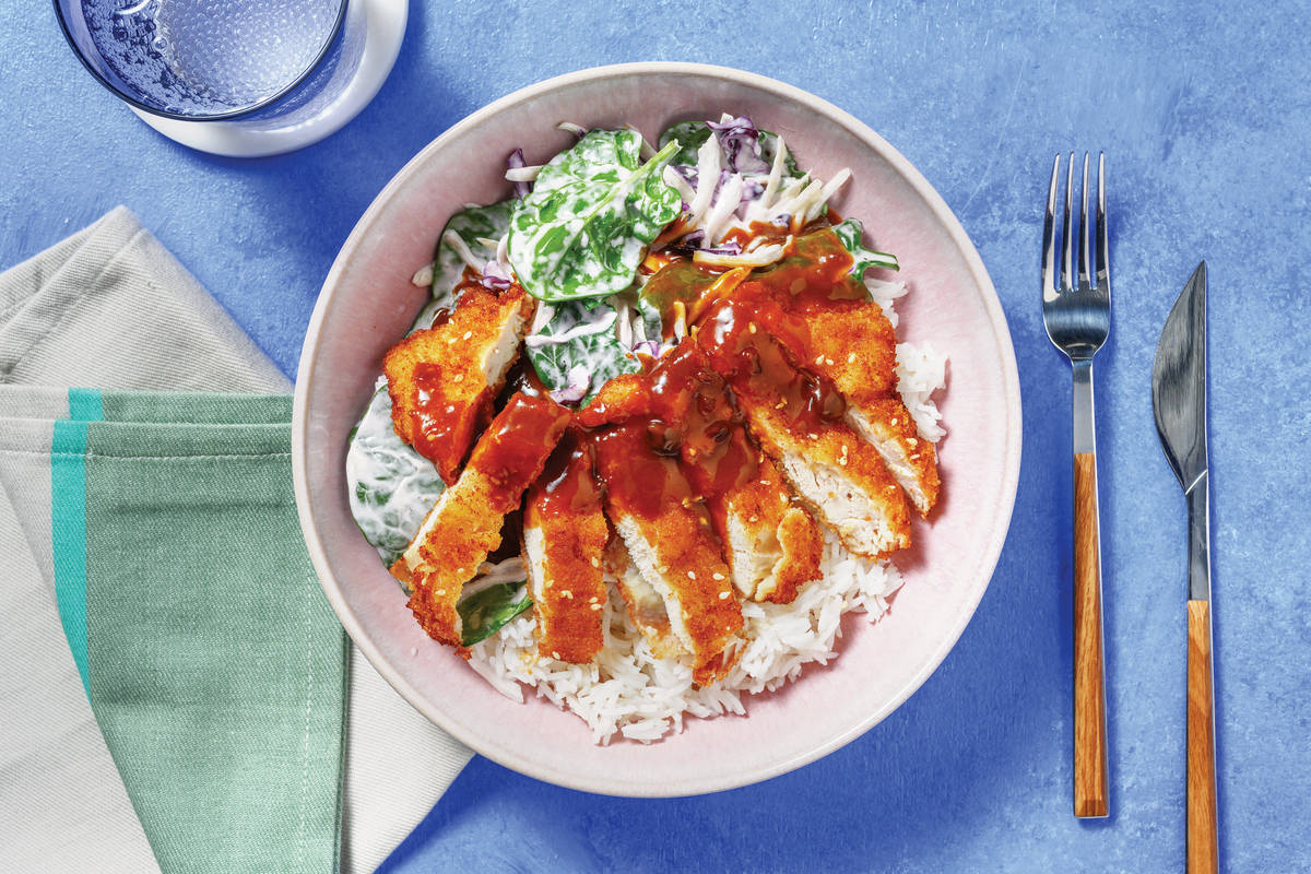 Sesame-Crumbed Pork & Katsu Sauce