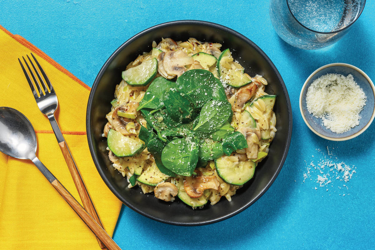 Creamy Mushroom, Chicken & Courgette Risoni