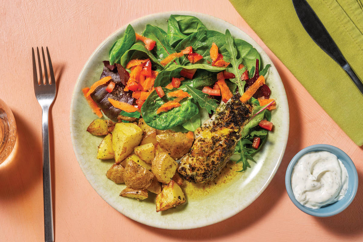 Quick Double Herbed Fish & Lemon Butter Sauce