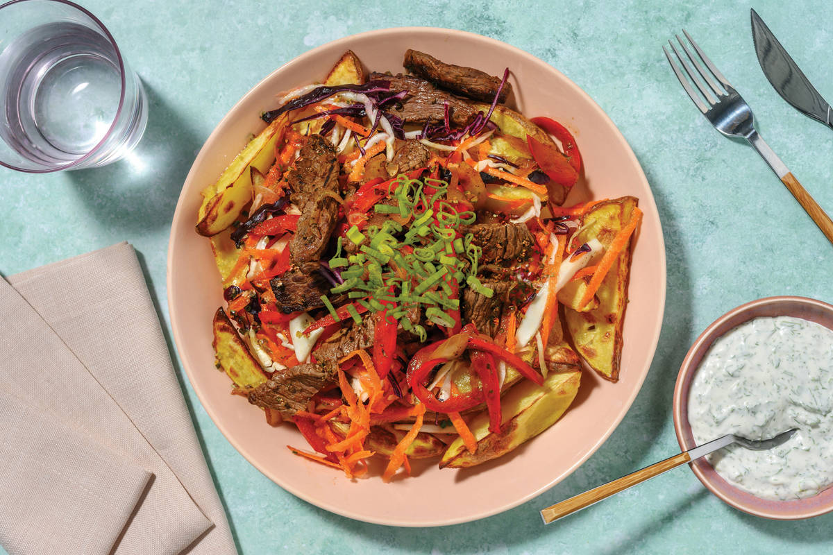 Double American Beef & Capsicum Loaded Wedges