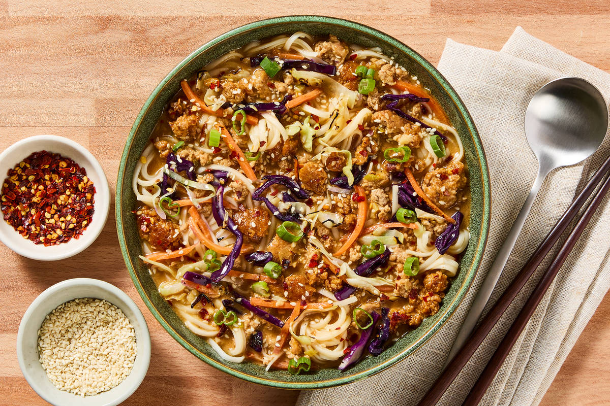 Spicy Turkey Dan Dan Noodle Soup