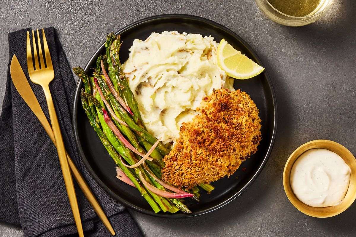 Pecan-Panko Chicken & Lemon-Dijon Sauce