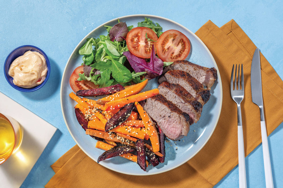 Double Jerk-Spiced Beef Rump & Tomato Salad