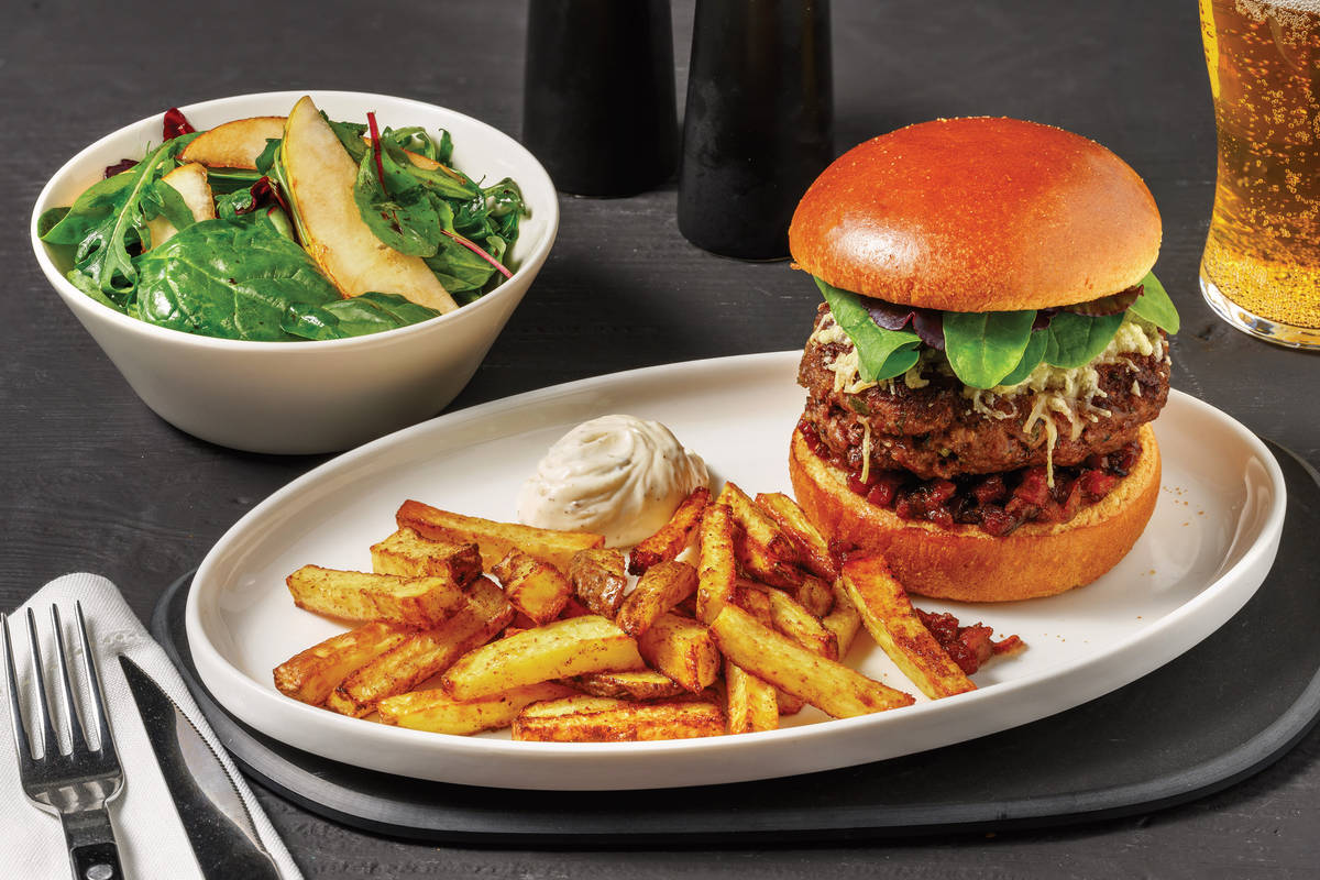 Gourmet Venison & Beef Cheeseburger
