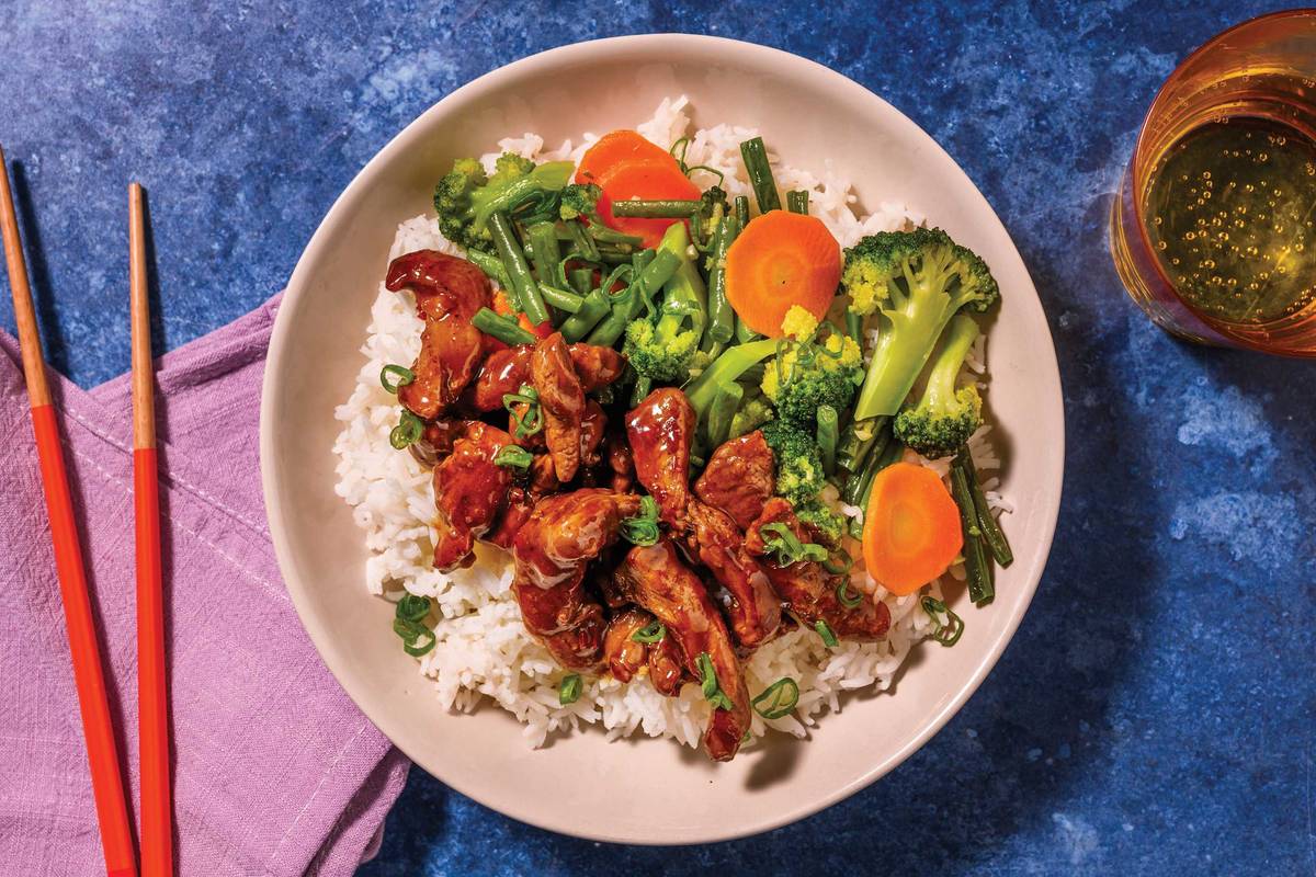 Quick Sizzling Sweet Chilli Plant-Based Mince & Rice