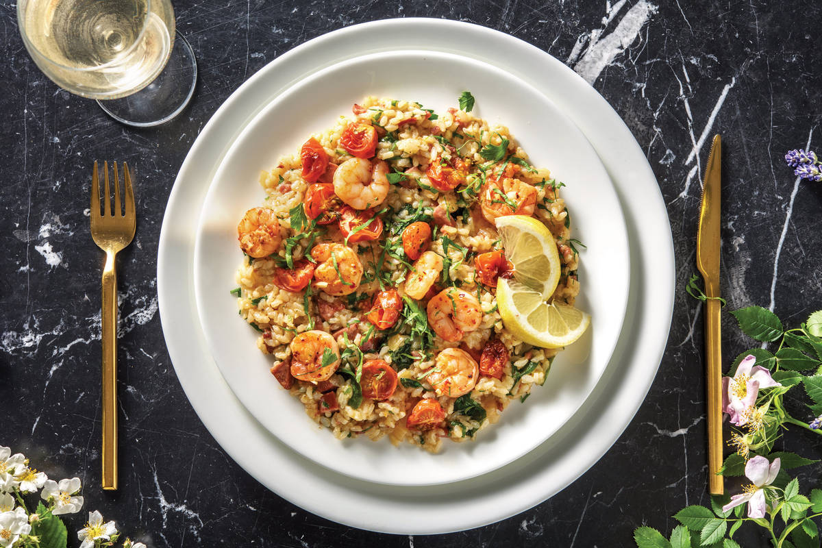 Garlic Prawns & Chorizo Risoni