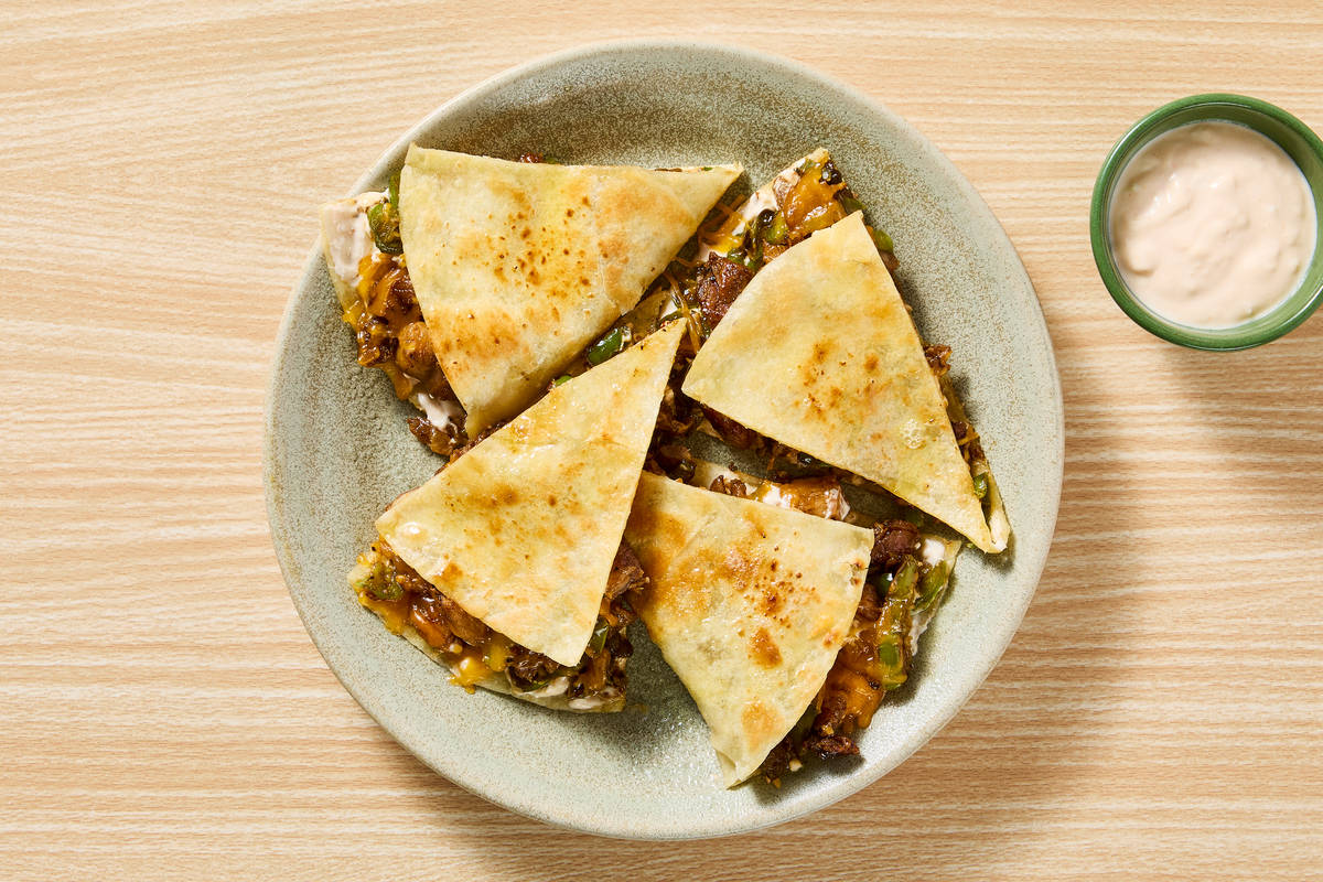 One-Pan Cheesy Shrimp Tortilla Melts