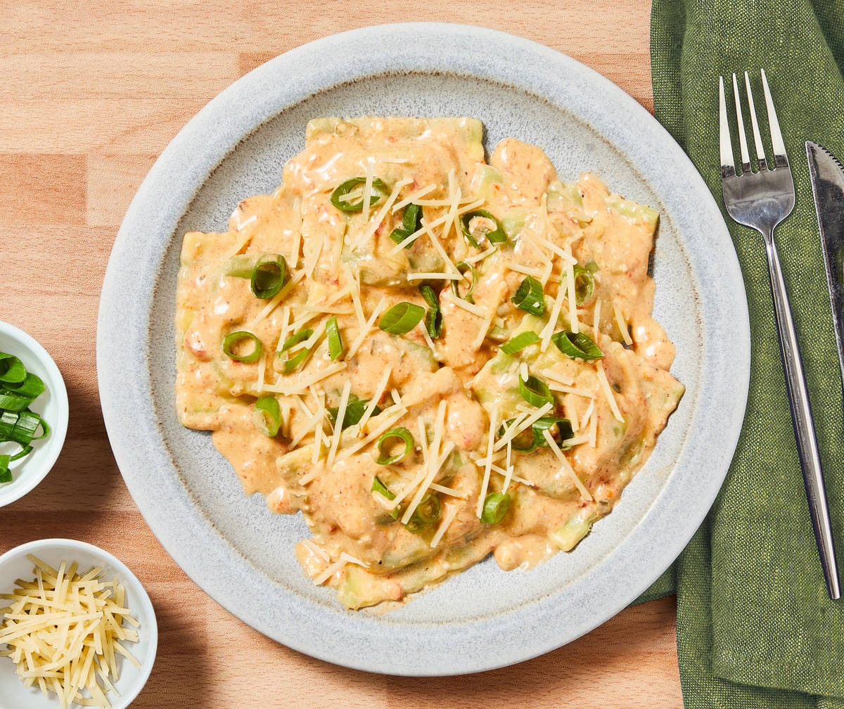 Creamy Garlic Spinach Ricotta Ravioli