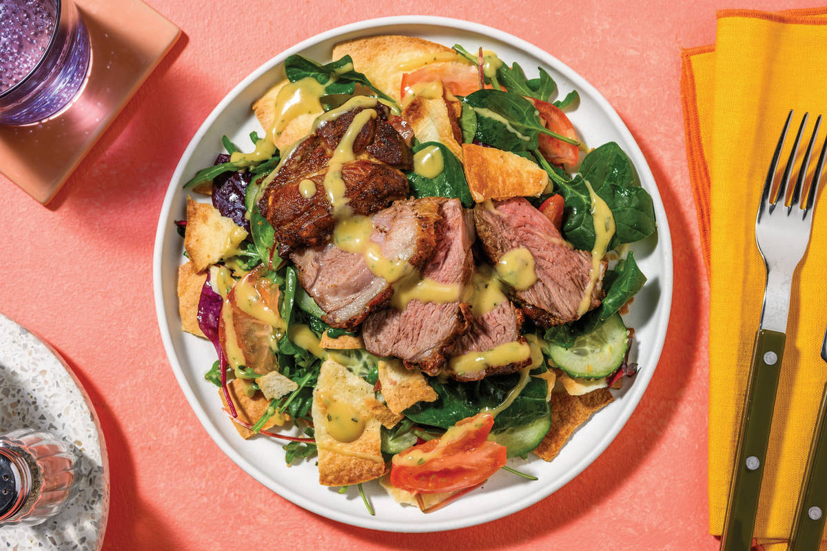 Double Spiced Roast Lamb & Golden Goddess Dressing