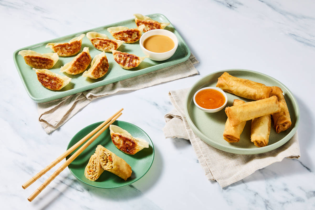 Veggie Dumplings Veggie Spring Rolls Board Recipe HelloFresh