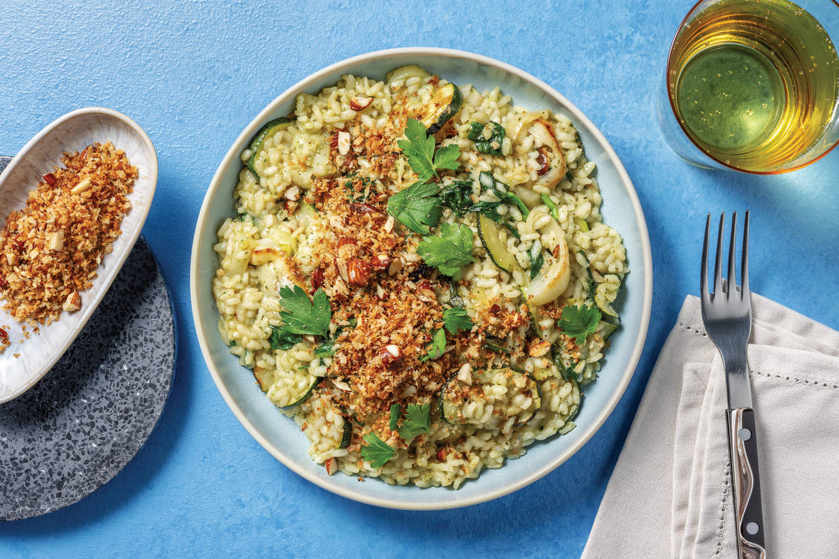 Basil Pesto, Chicken & Leek Risotto