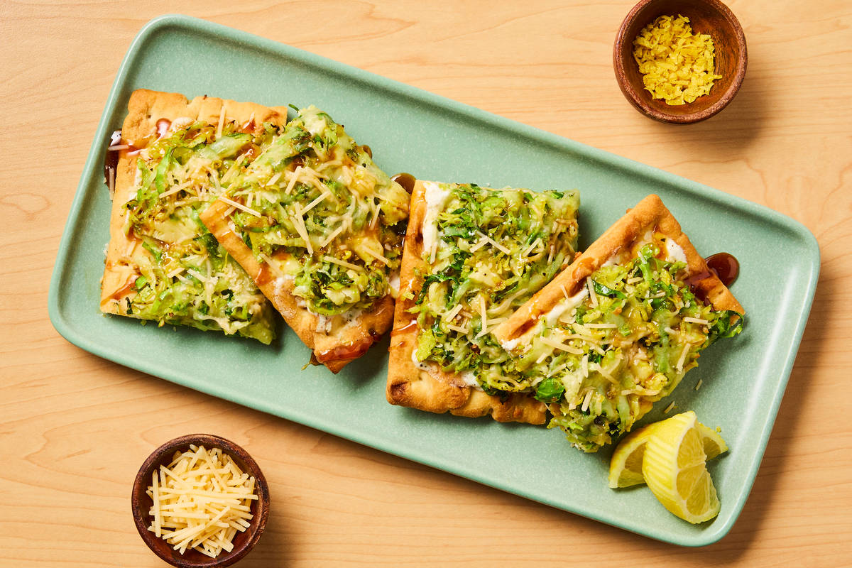 Hot Honey Brussels & Ricotta Flatbreads