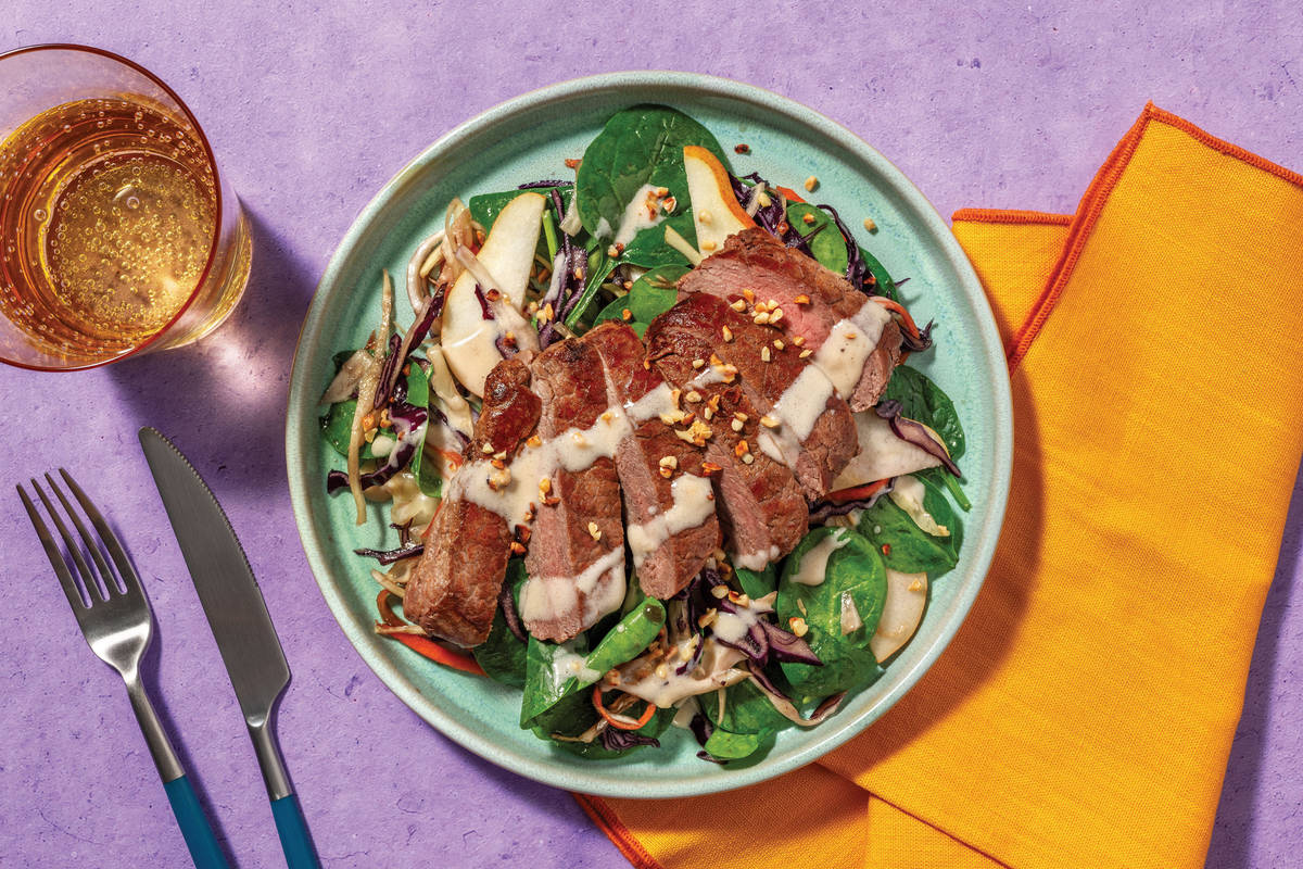 Double Thai-Style Seared Beef Rump & Slaw