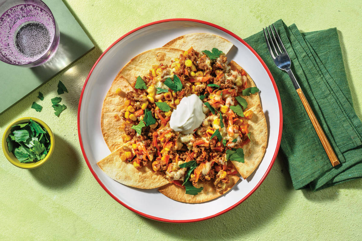 Loaded Tex-Mex Beef & Chorizo Nachos