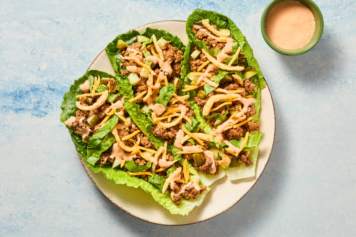 One-Pan Cheeseburger Lettuce Wraps