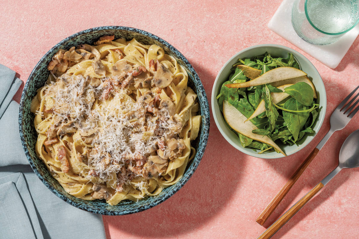 Mushroom & Bacon Fettuccine