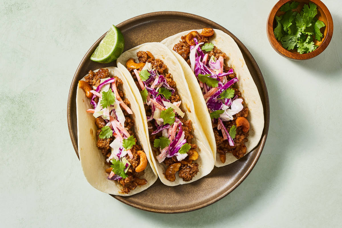 Sweet & Spicy Cashew Tofu Tacos