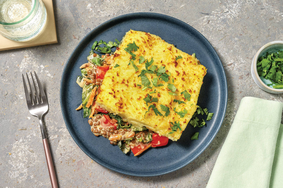 Caribbean Beef, Lentil & Veggie-Loaded Pie