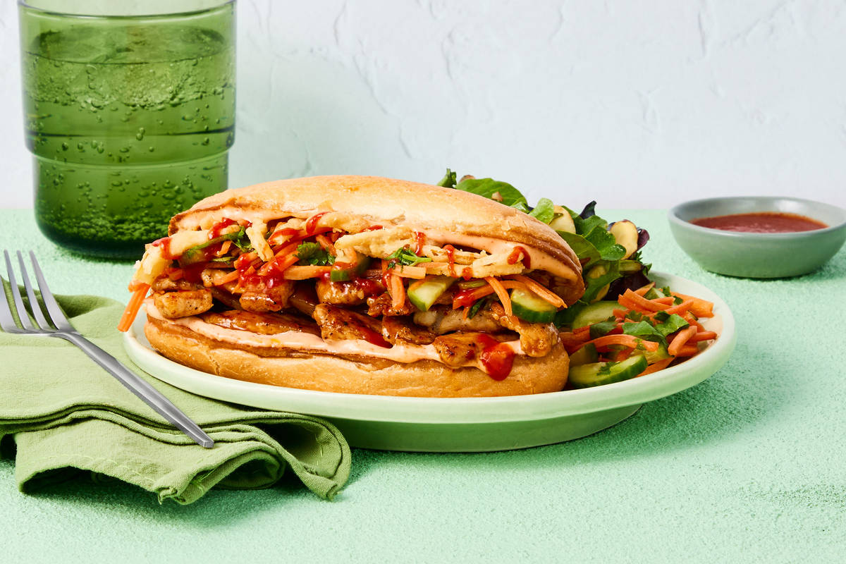 Sweet Chili Pork Banh Mi Baguettes
