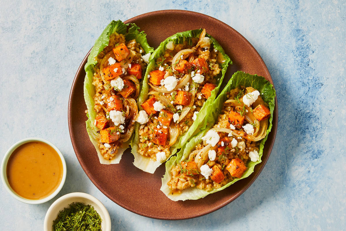 Beef & Sweet Potato Lettuce Wraps