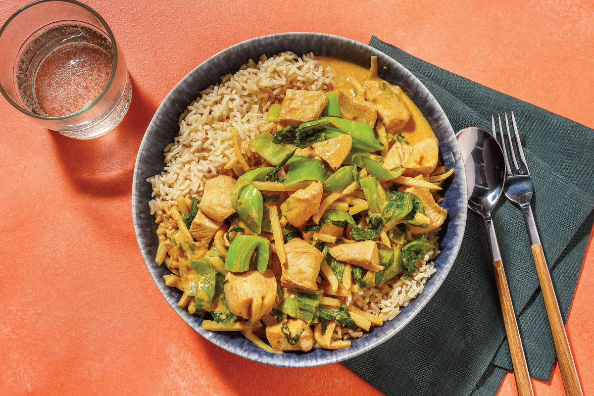 Mild Thai Red Chicken Curry & Brown Rice