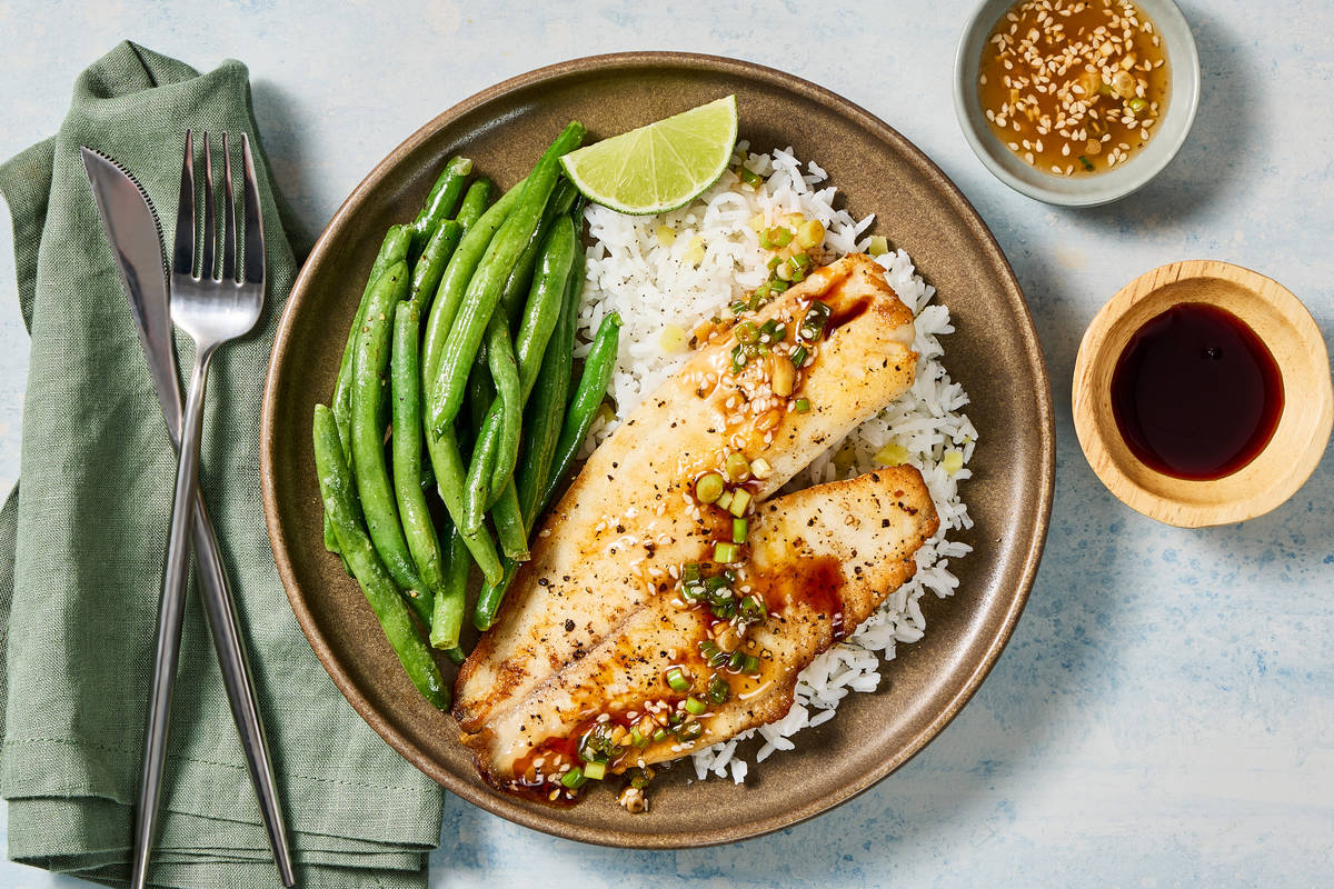 Tilapia with Scallion Gochujang Pesto