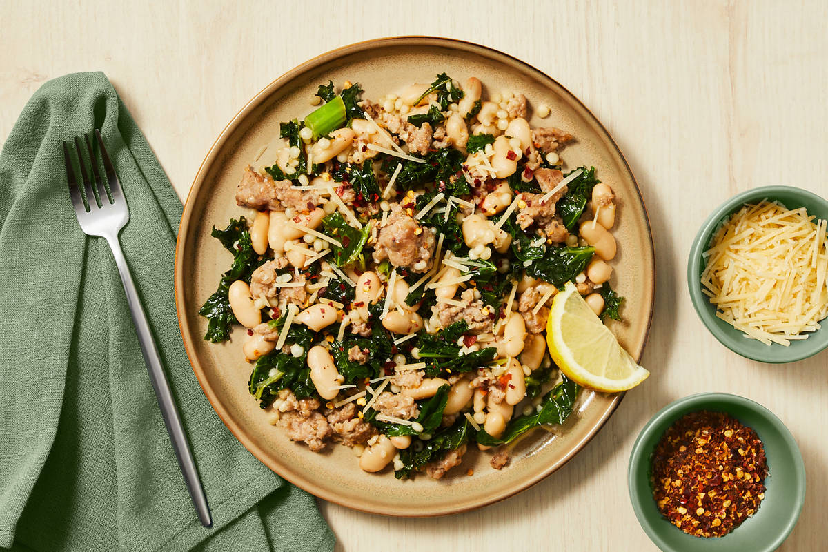 Braised Chicken Sausage & White Beans