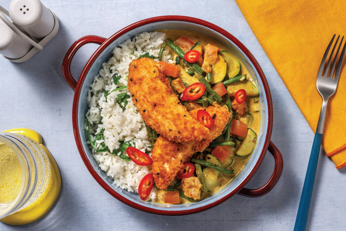 Plant-Based Chick'n & Mumbai Curry Sauce