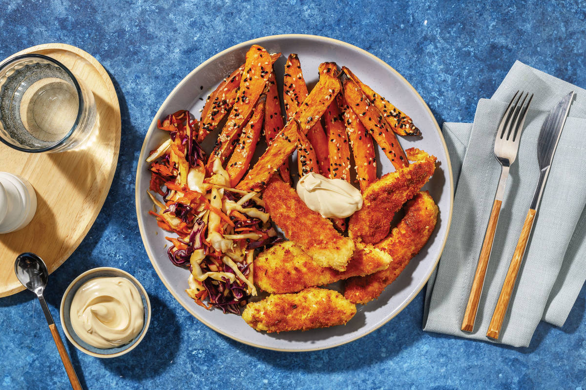 Southeast Asian Crumbed Pork & Sesame Wedges