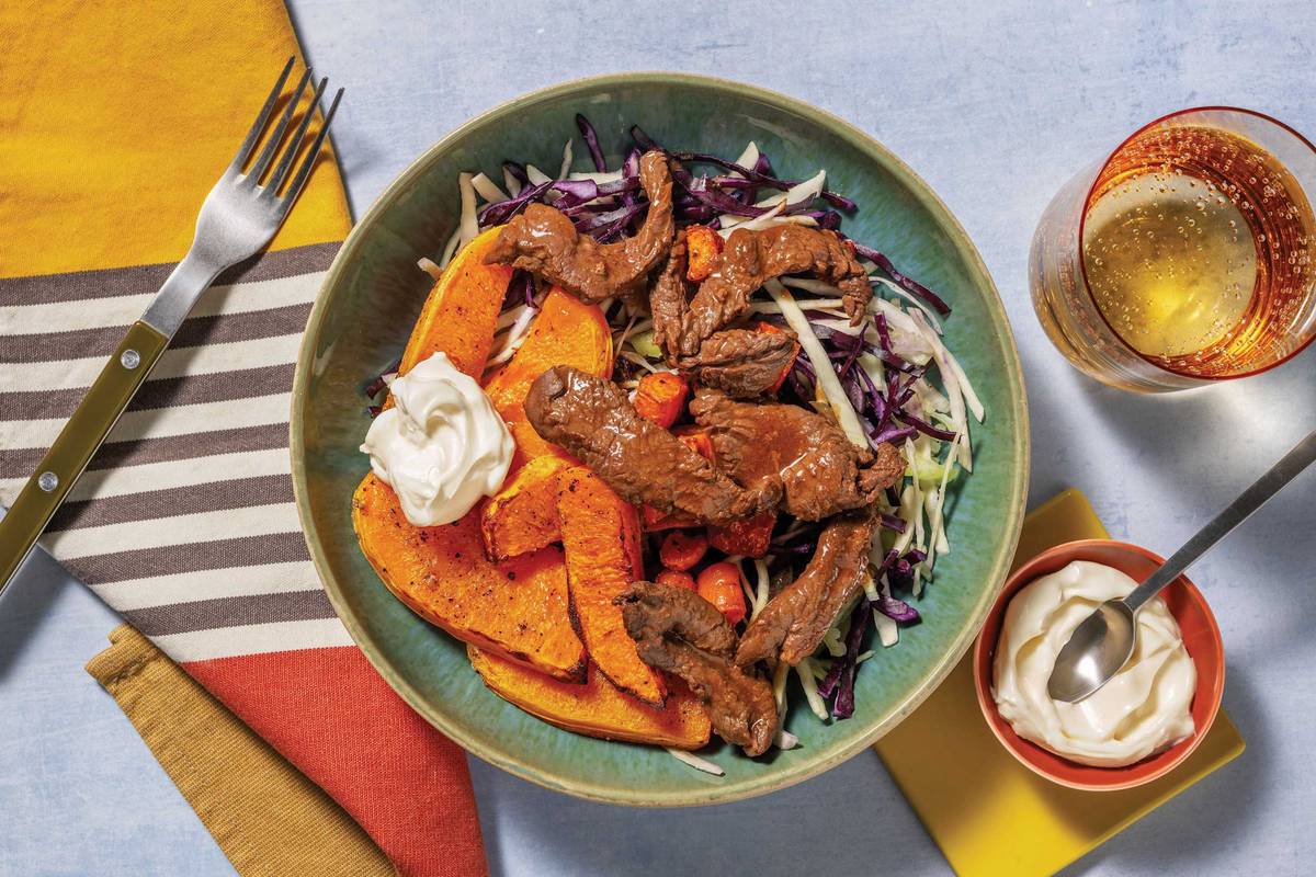 Sweet Soy Beef & Pumpkin Nourish Bowl