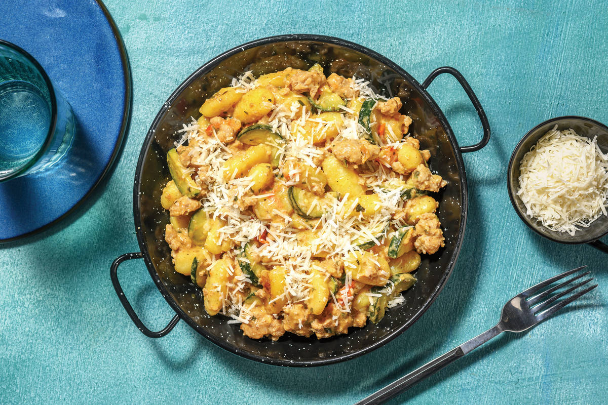 Quick Beef & Zucchini Gnocchi