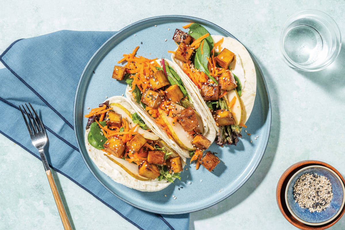 Honey-Soy & Garlic Chicken Tacos
