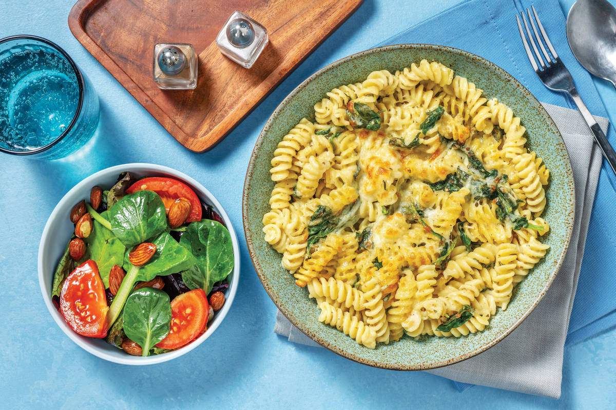 Basil Pesto & Parmesan Pasta Bake